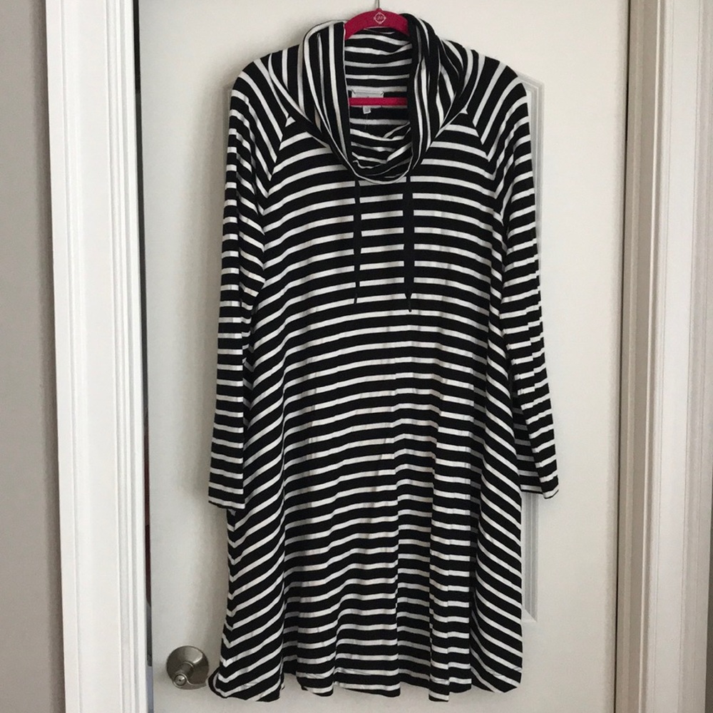 Lou & Grey Draw String Turtle Neck Dress